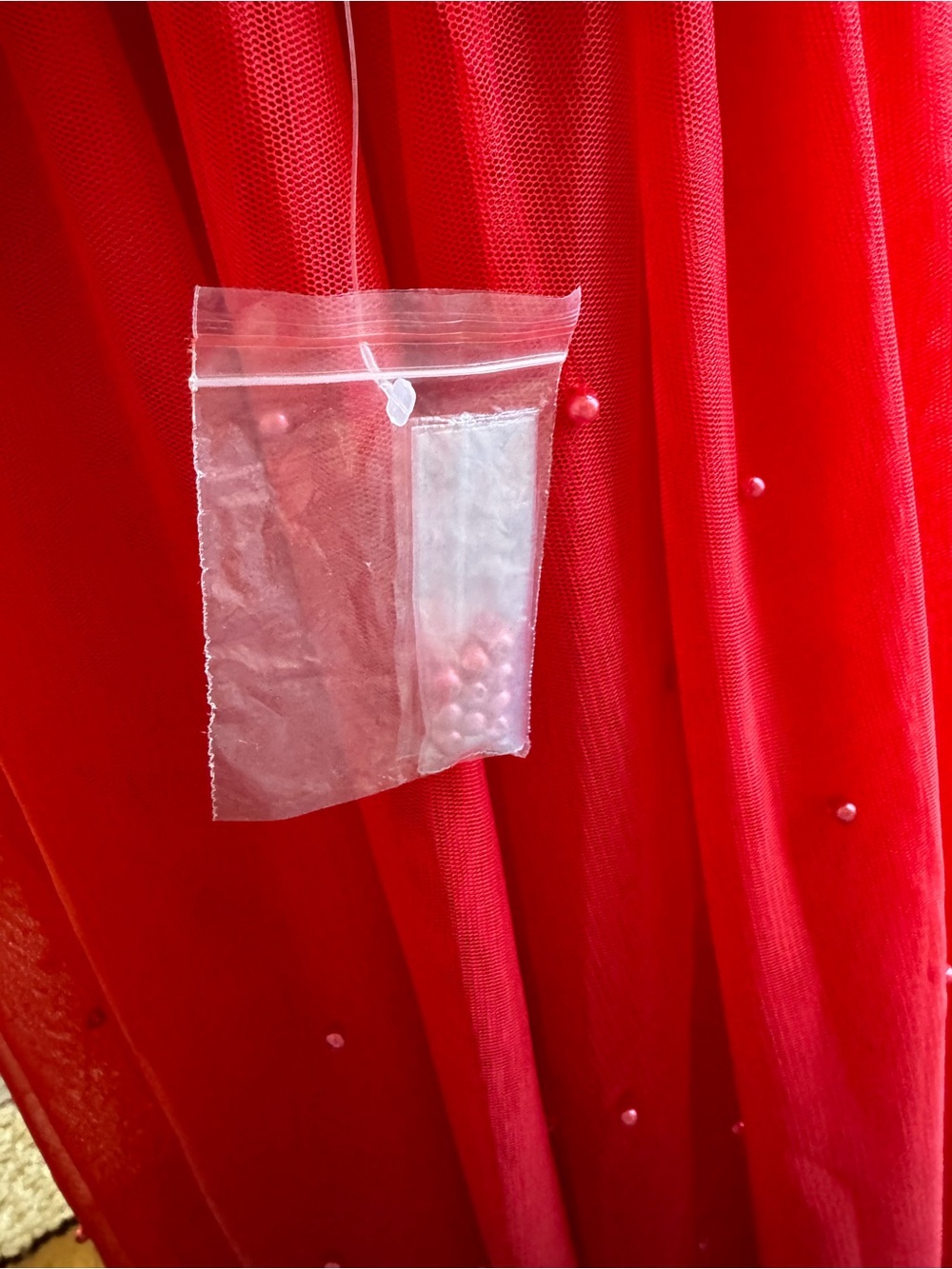 Free People Show Stopper Maxi Dress Red Embellished Mesh – Size Small - Picture 10 of 11